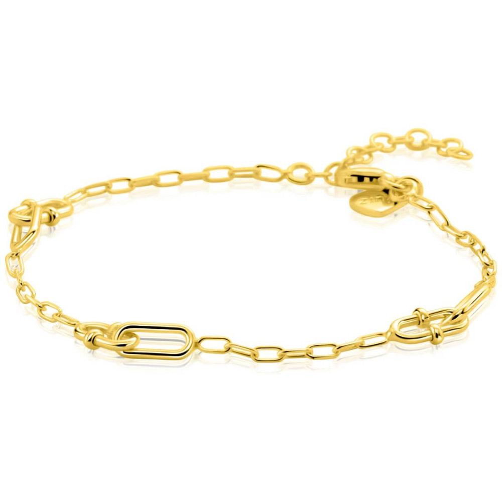 zinzi-zia2798-schakelarmband-gold-plated-paperclip-glanzend-6-mm-breedte-lengte-17-20-cm