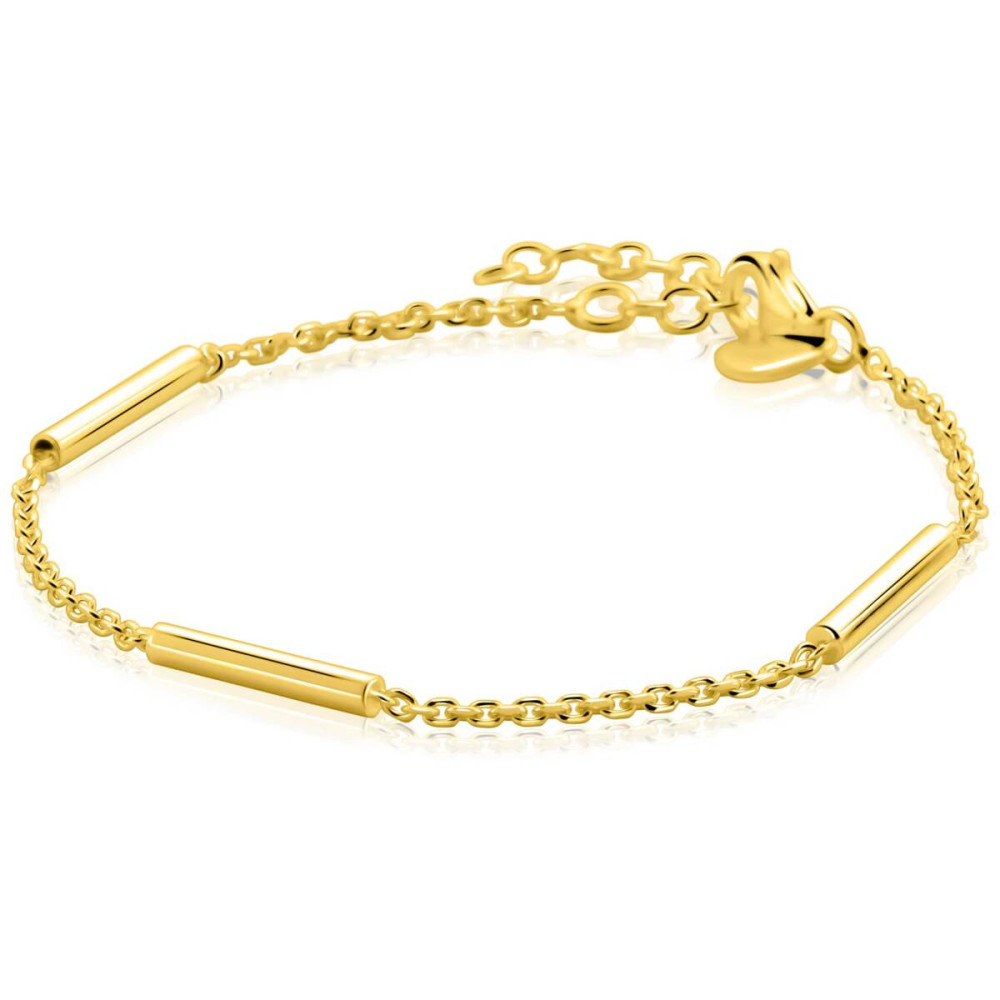 zinzi-zia2800g-schakelarmband-goudkleurig-staafjes-glanzend-2-5-mm-breedte-lengte-17-20-cm