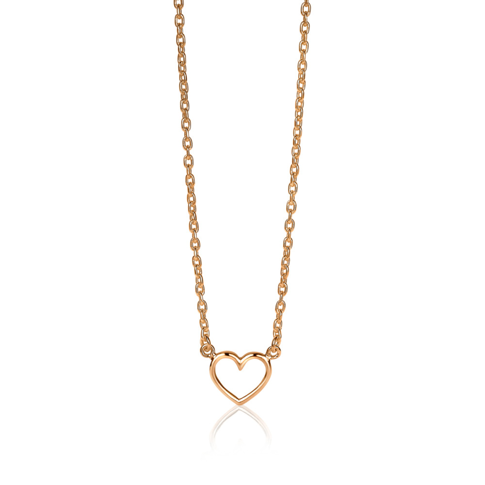 zinzi-zic1420r-ketting-rosekleurige-hart-hanger-10-mm-lengte-40-43-cm