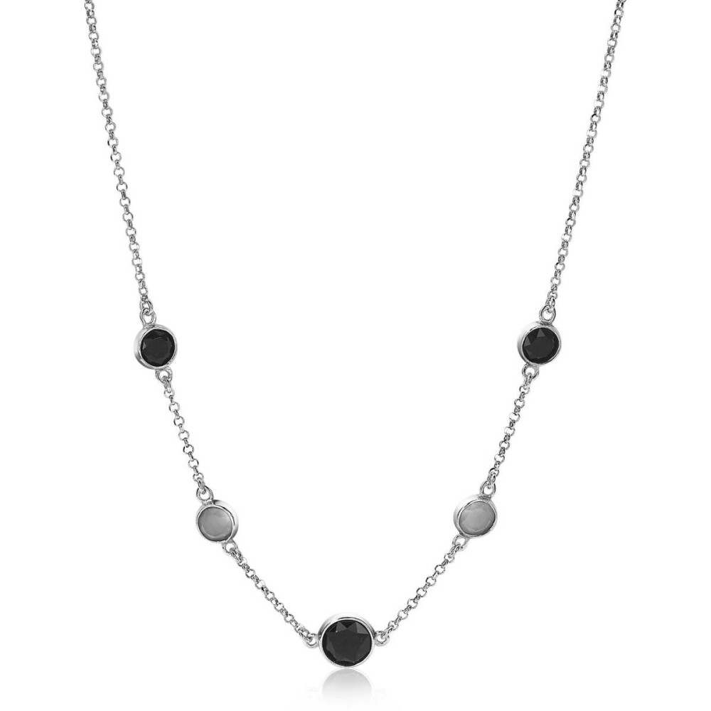 zinzi-zic1937-zilveren-jasseron-ketting-met-steen-bolletje-zwart-9-mm-breedte-lengte-45-cm