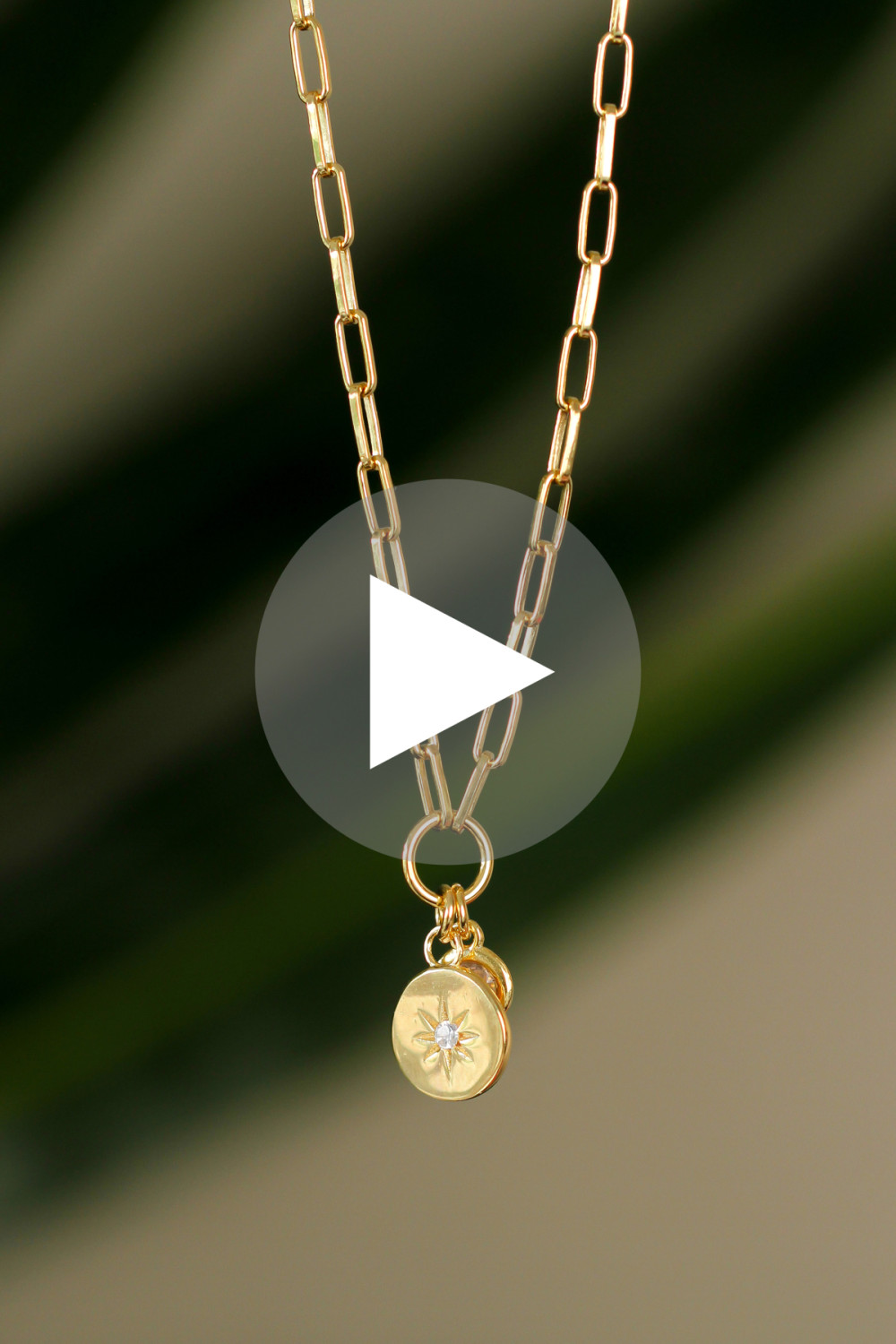 zinzi-zic1994g-ketting-gold-plated-ronde-ster-hanger-9-4-mm-lengte-40-45-cm