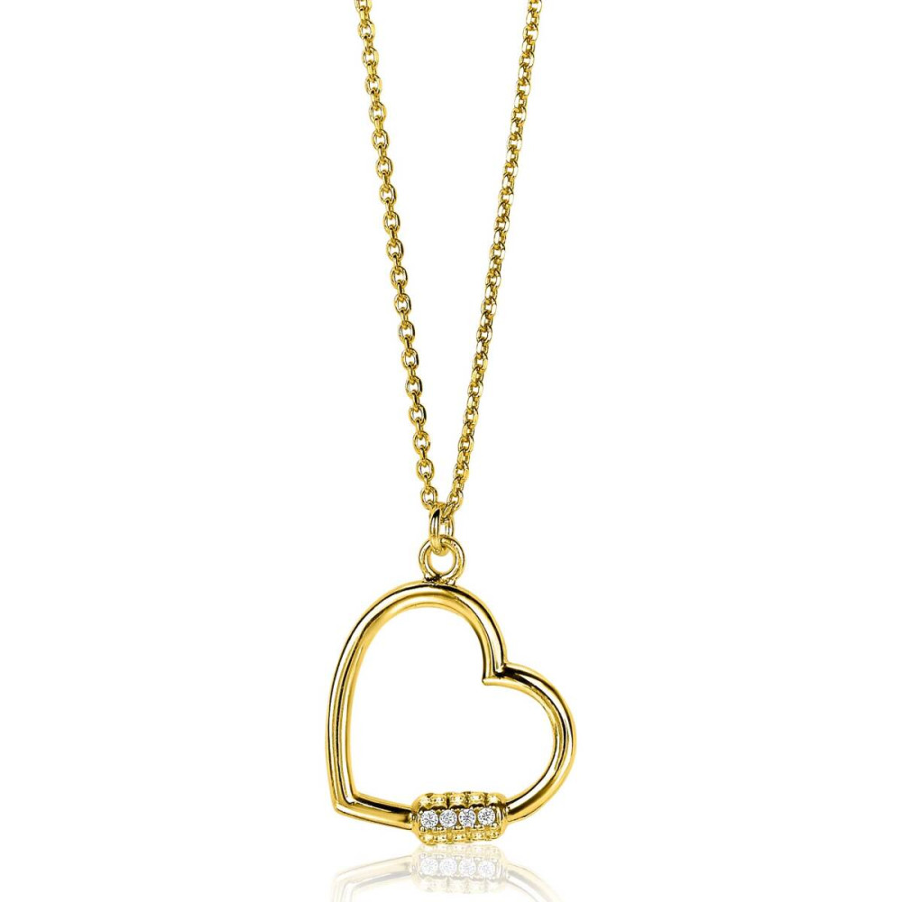 zinzi-zic2031-ketting-met-hanger-goud-zirkonia-hart-20-mm-breedte-lengte-45-cm