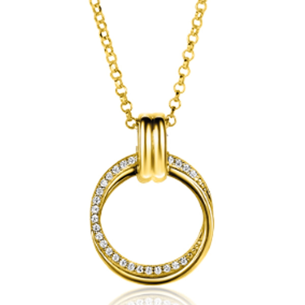 zinzi-zic2266y-ketting-gold-platedronde-hanger-zirkonia-22-mm-diameter-lengte-45-cm
