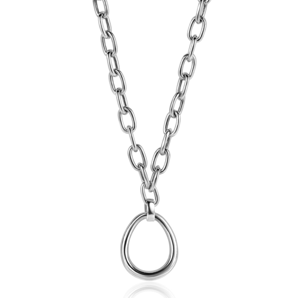zinzi-zic2481-gourmet-schakelketting-met-hanger-zilver-4-7-mm-breedte-lengte-40-45-cm