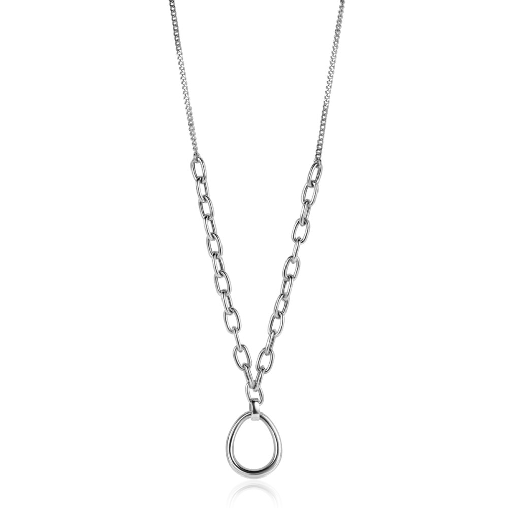 zinzi-zic2481-gourmet-schakelketting-met-hanger-zilver-4-7-mm-breedte-lengte-40-45-cm
