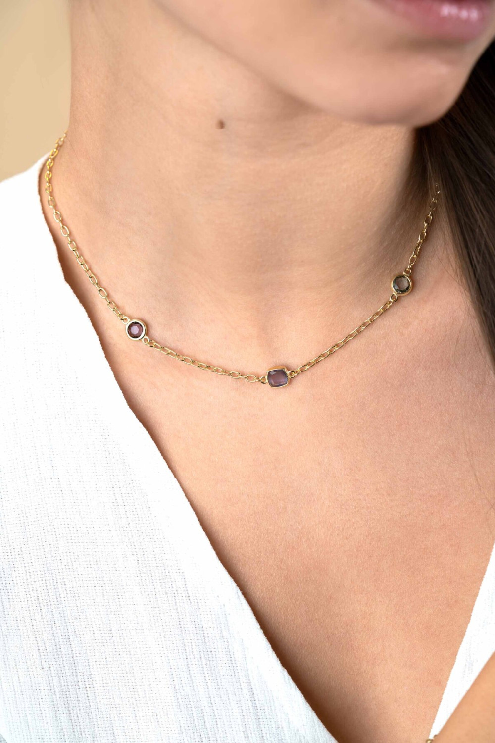 zinzi-zic2525g-goudkleurige-ketting-man-made-stenen-vierkant-rond-ovaal-7-3-mm-lengte-42-45-cm