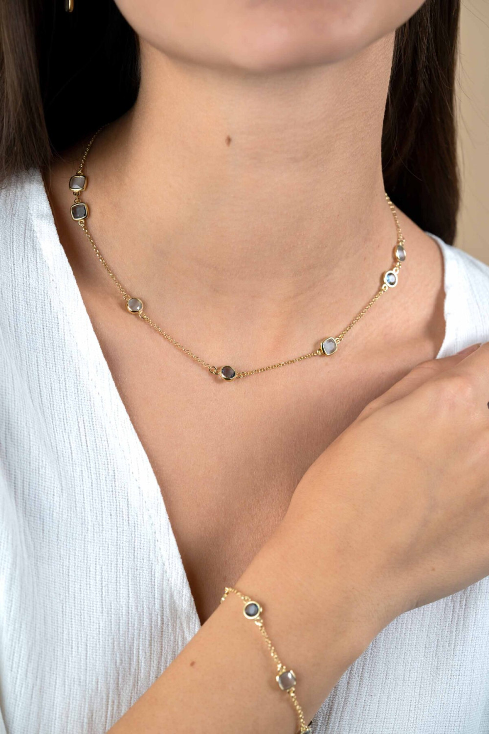 zinzi-zic2526g-ketting-goudkleurig-925-zilver-kleursteen-blauw-grijs-lengte-42-45-cm