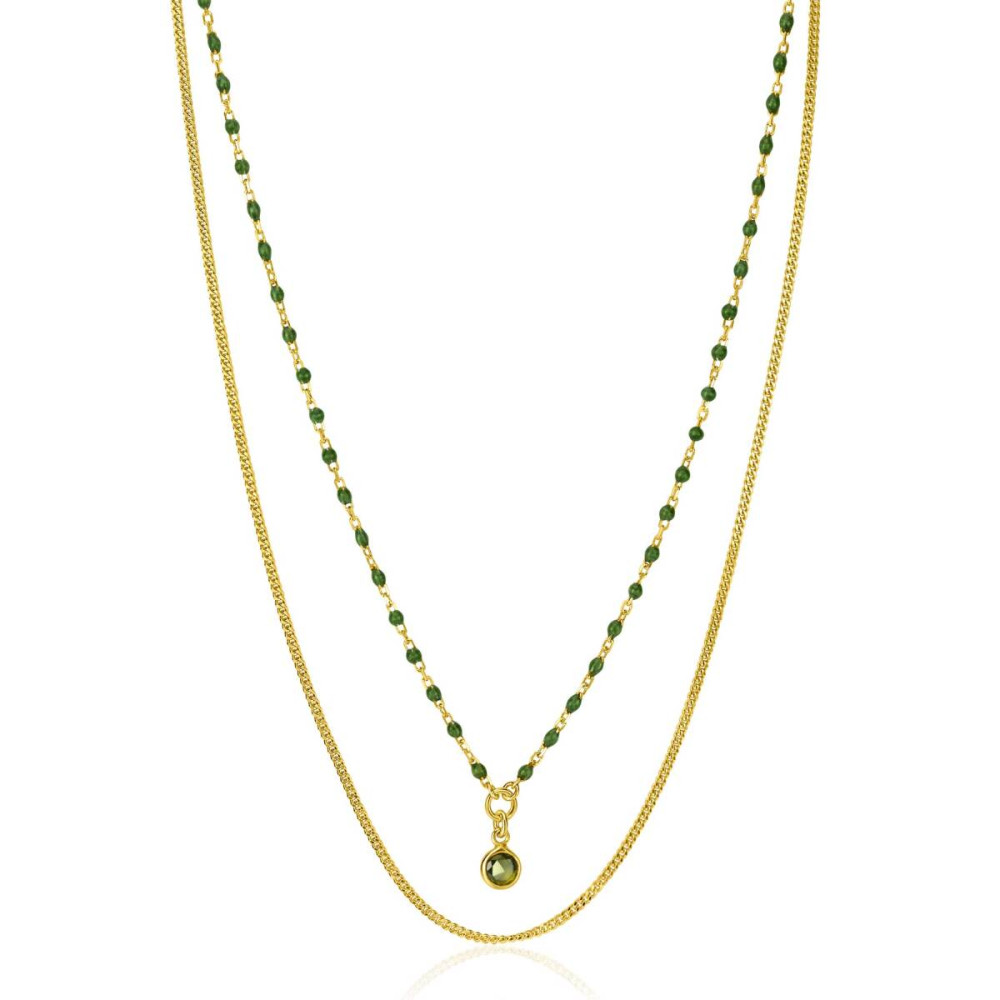 zinzi-zic2528g-ketting-goudkleurig-groene-bolletjes-hangers-2-mm-breedte-lengte-42-45-cm