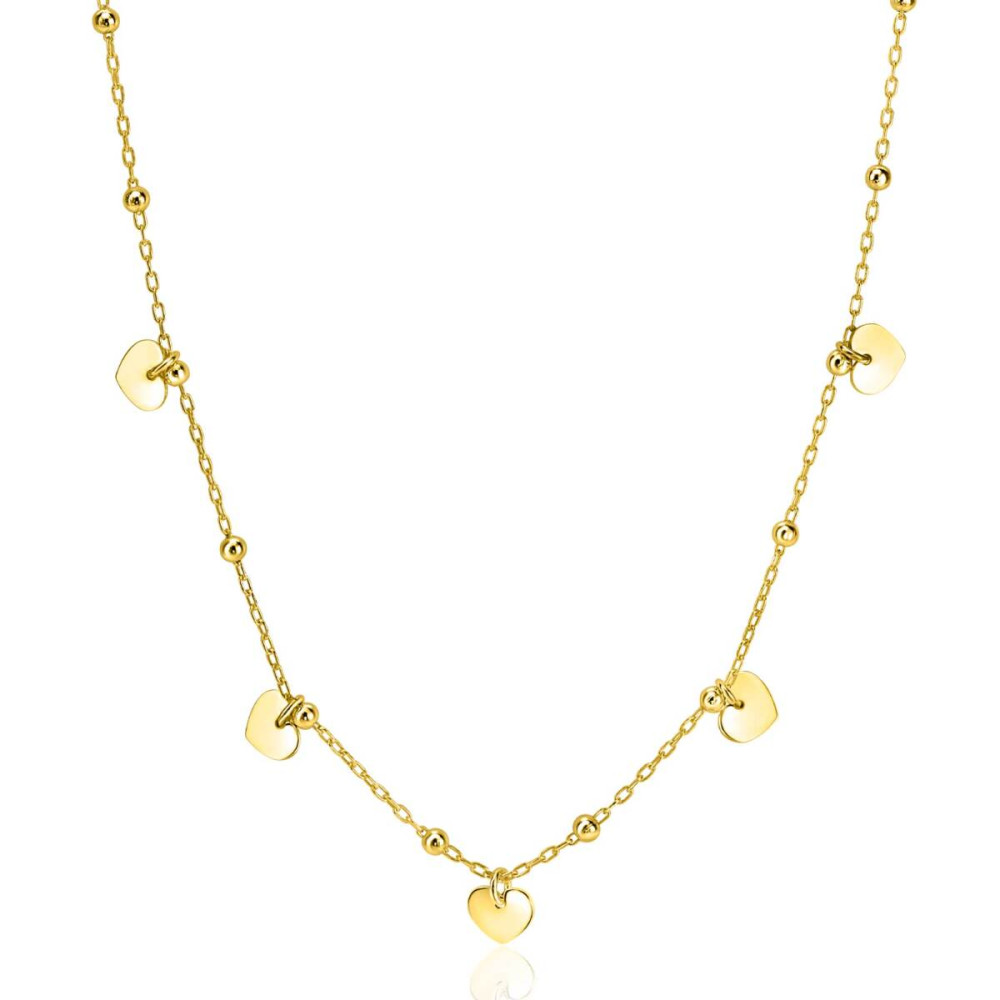 zinzi-zic2531g-ketting-gold-plated-925-zilver-hart-hanger-6-mm-lengte-42-45-cm
