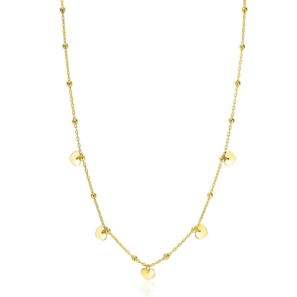 zinzi-zic2531g-ketting-gold-plated-925-zilver-hart-hanger-6-mm-lengte-42-45-cm