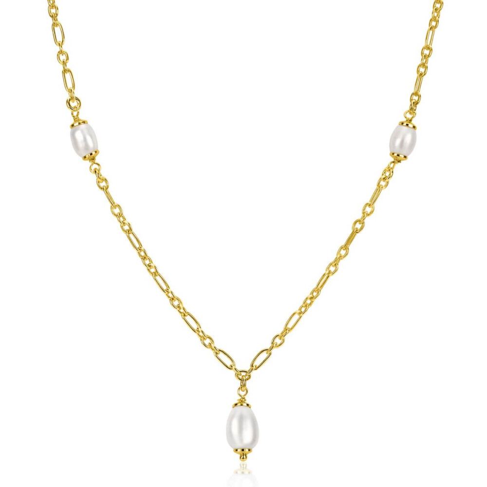 zinzi-zic2588-parelketting-goud-verguld-zoetwaterparels-ovaal-lengte-40-45-cm