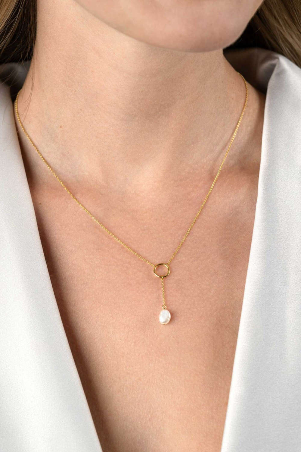 zinzi-zic2615-ketting-met-hanger-anker-gold-plated-parel-30-mm-lengte-42-45-cm