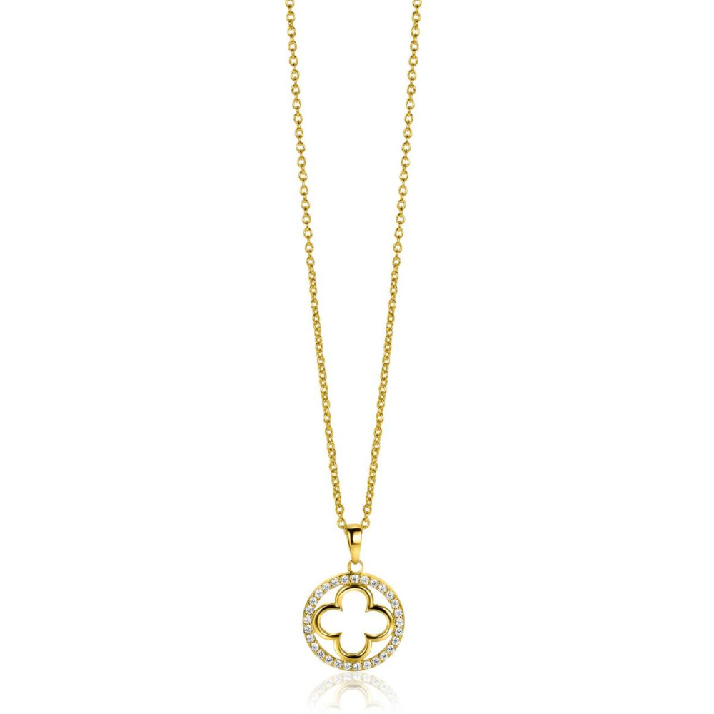 zinzi-zic2617y-ketting-klaver-vier-hanger-zirkonia-15-mm-lengte-45-48-cm