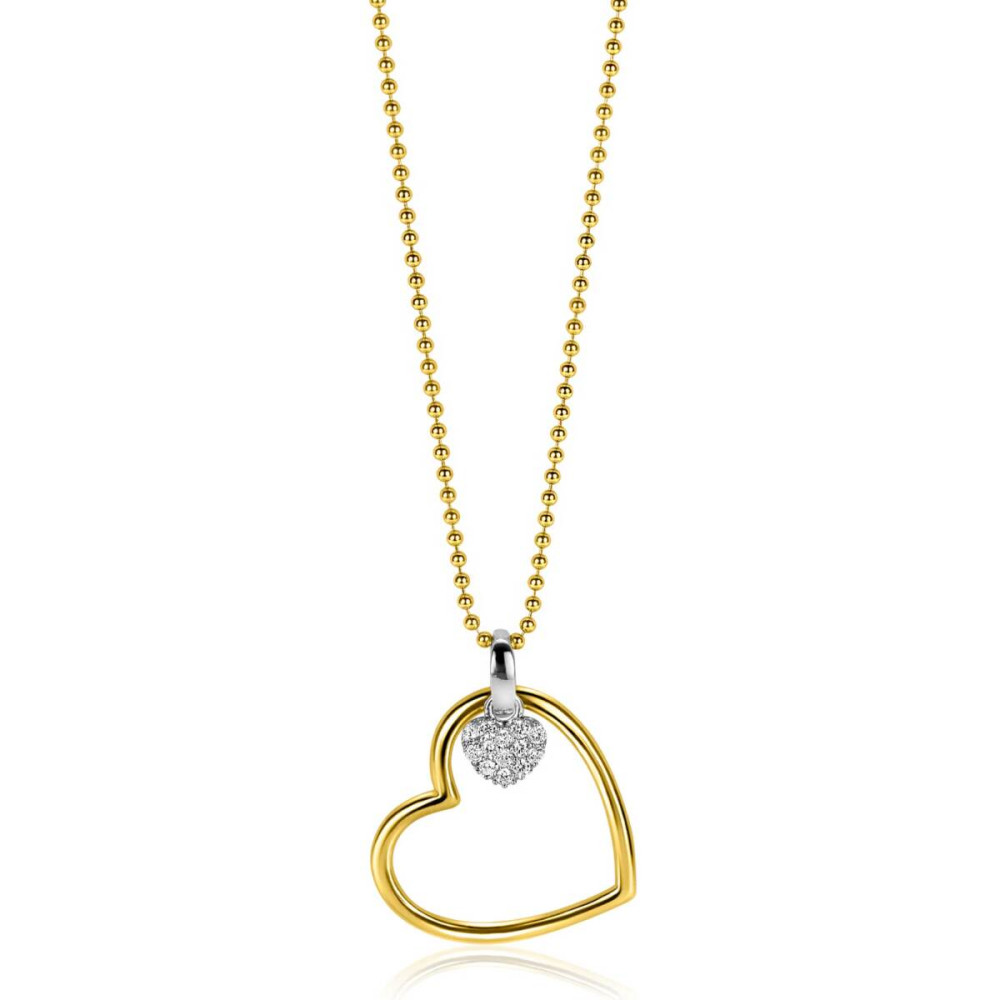 zinzi-zic2621-ketting-hart-hanger-zirkonia-zilver-gold-plated-lengte-45-48-cm