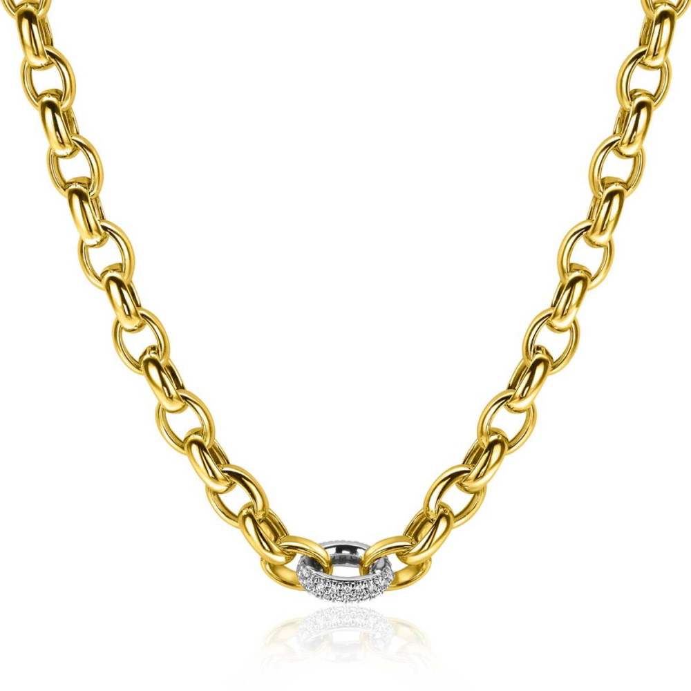 zinzi-zic2664-schakelketting-verguld-jasseron-zirkonia-transparant-6-mm-breedte-lengte-45-cm