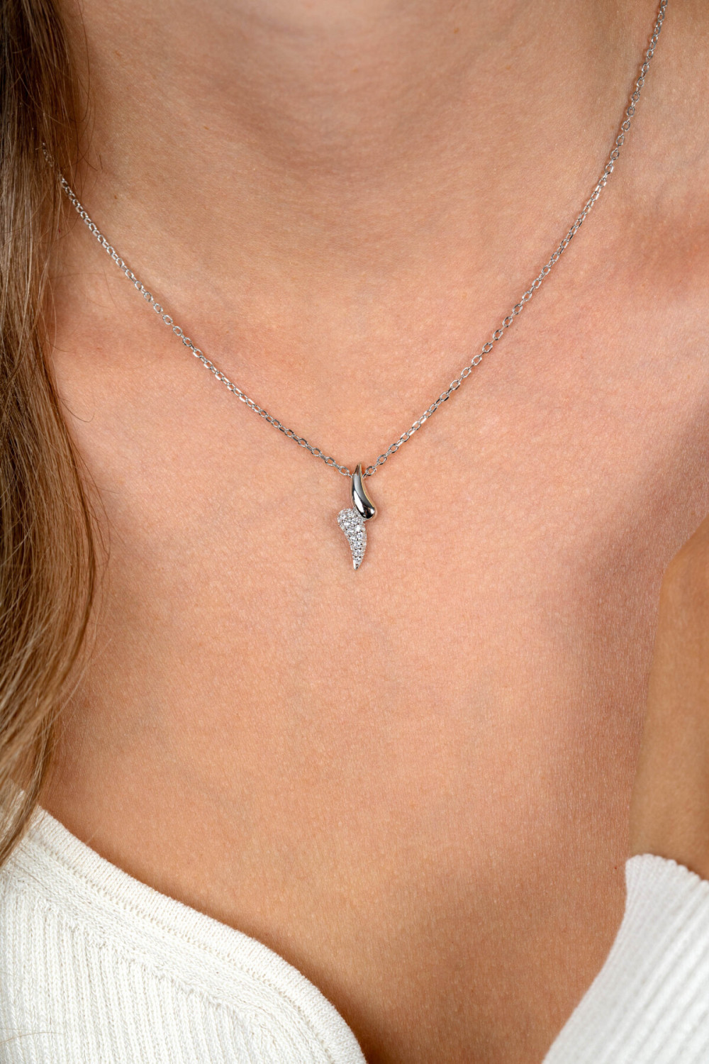 zinzi-zic2681-ketting-met-hanger-zilver-zirkonia-druppel-7-3-mm-breedte-lengte-40-45-cm