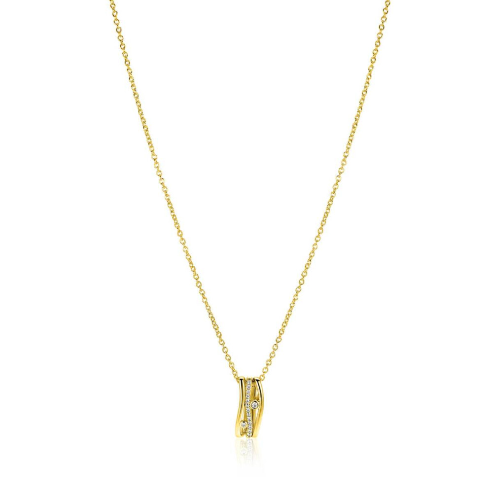 zinzi-zic2685-ketting-golvende-hanger-zirkonia-gold-plated-glanzend-lengte-45-48-cm
