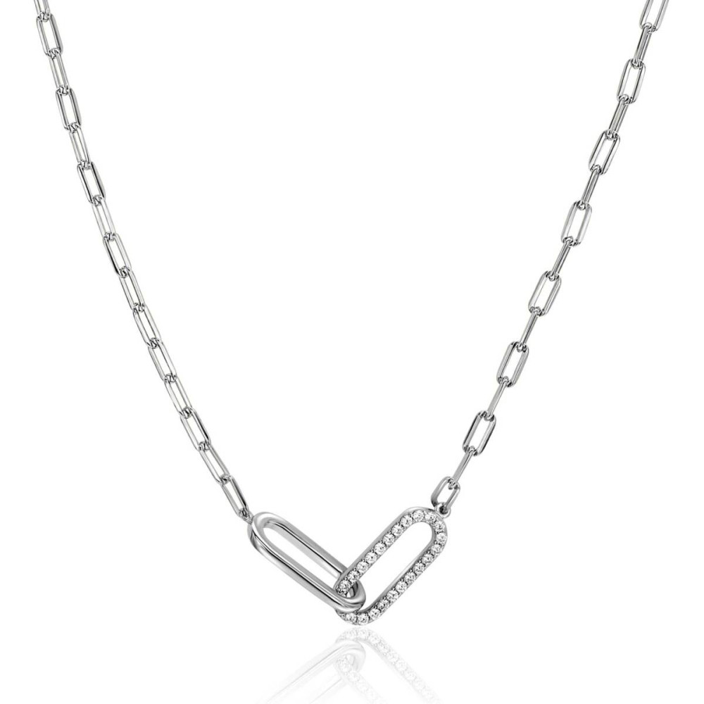 zinzi-zic2690-paperclip-schakelketting-zilver-zirkonia-6-6-mm-breedte-lengte-40-45-cm