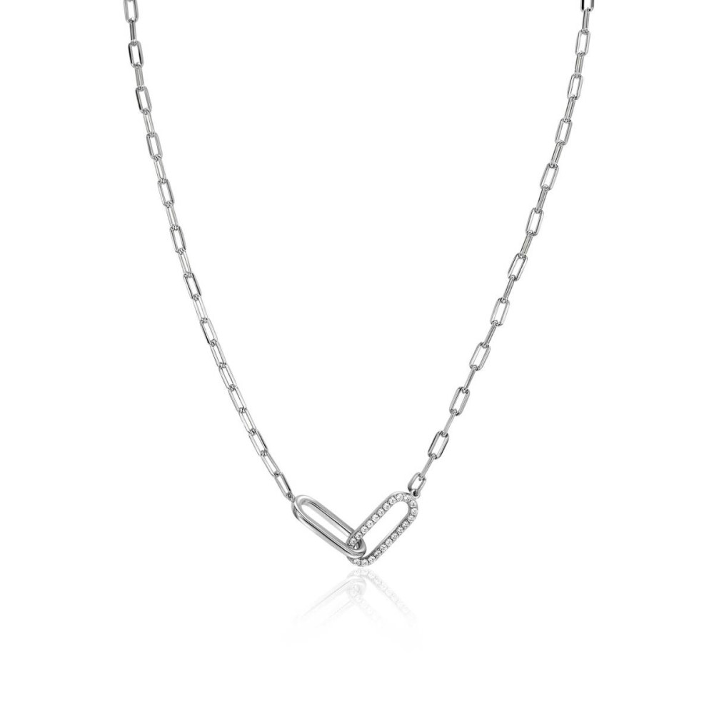 zinzi-zic2690-paperclip-schakelketting-zilver-zirkonia-6-6-mm-breedte-lengte-40-45-cm