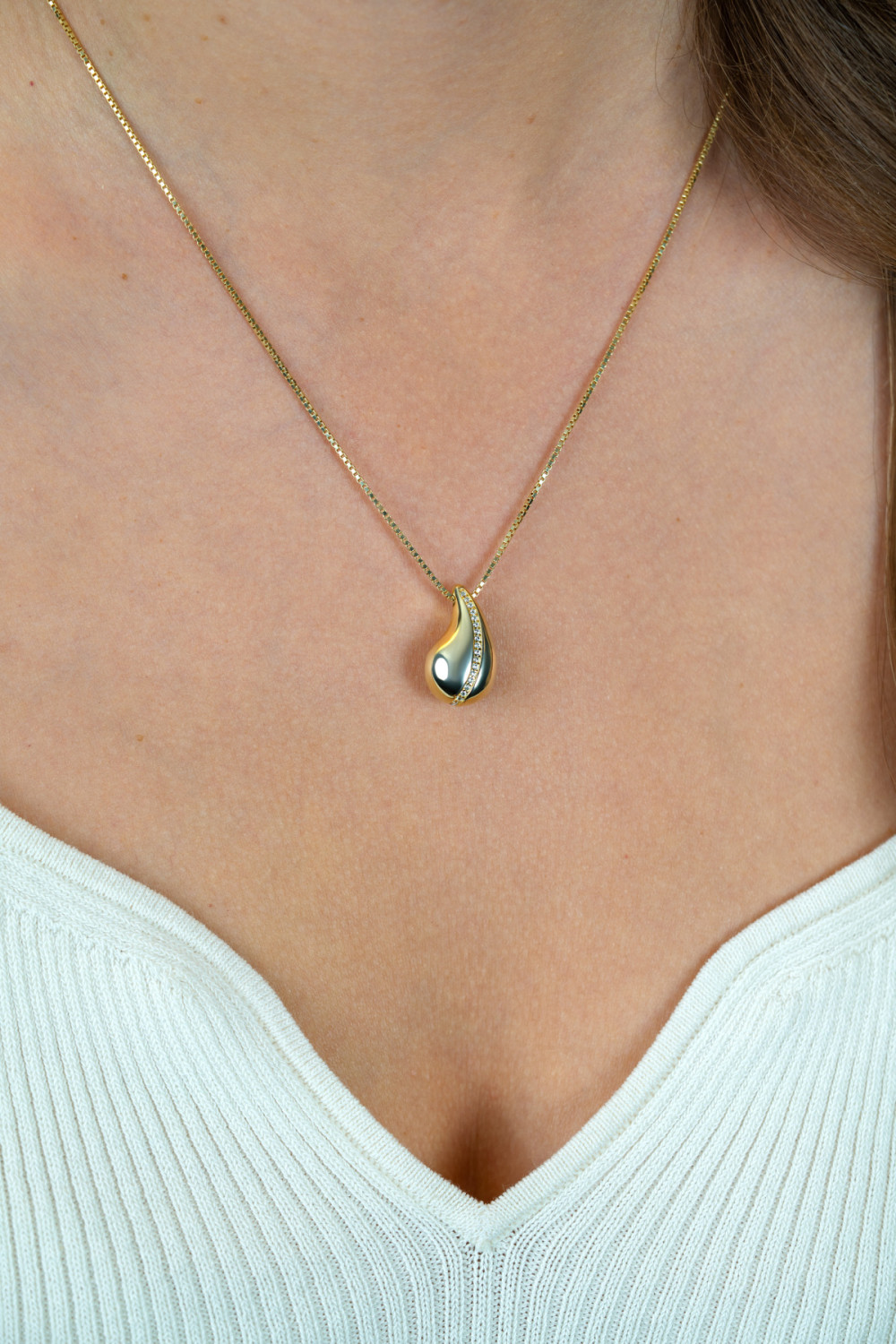 zinzi-zic2707y-ketting-druppel-goudkleurig-zirkonia-12-mm-lengte-45-48-cm