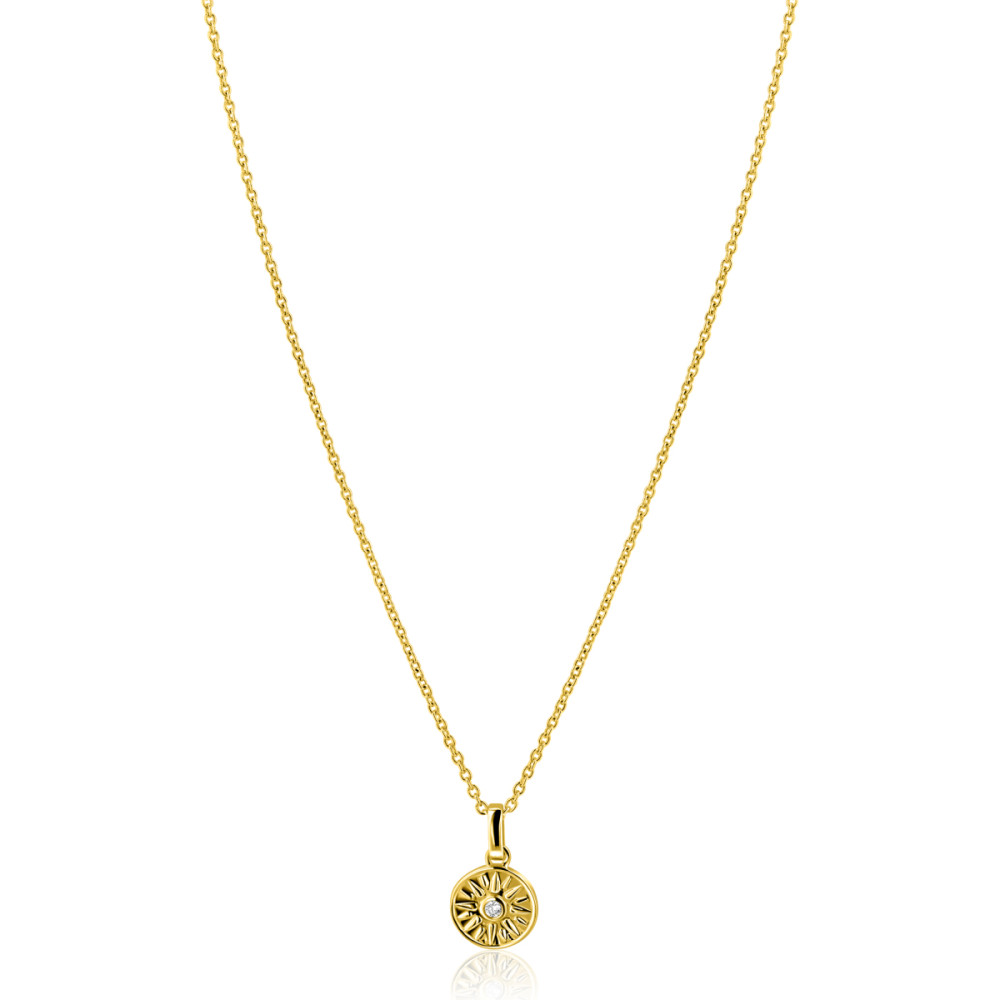 zinzi-zic2741-ketting-zon-hanger-gold-plated-glanzend-zirkonia-lengte-42-45-cm