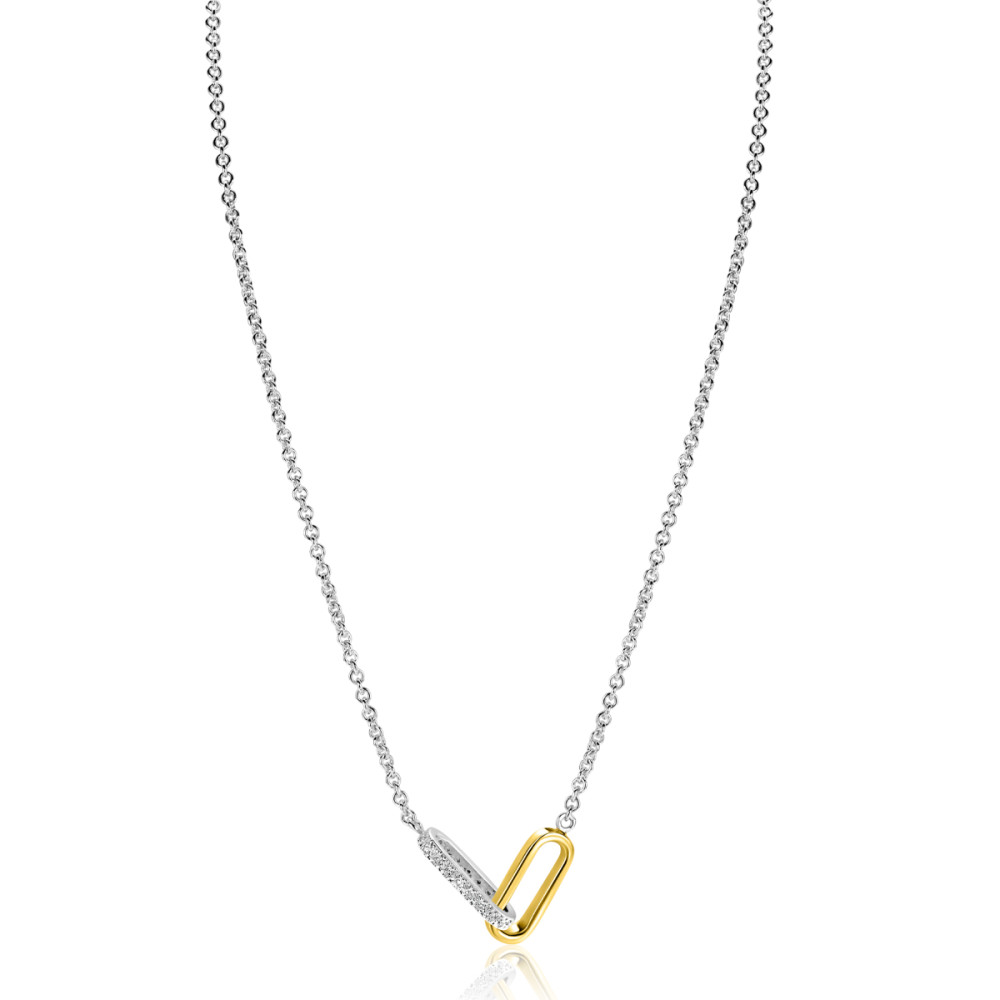 zinzi-zic2758-ketting-zilver-zirkonia-hanger-paperclip-7-8-mm-breedte-lengte-42-45-cm