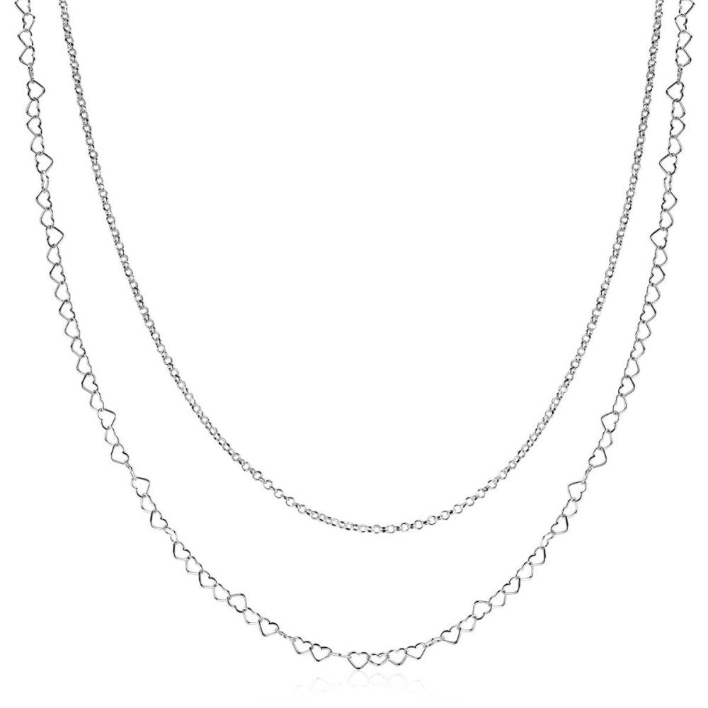 zinzi-zic2775-zilveren-ketting-hartjes-glanzend-5-3-mm-breedte-lengte-40-45-cm
