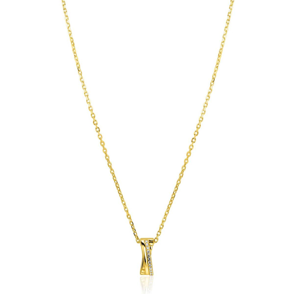 zinzi-zic2801-ketting-kruis-hanger-zirkonia-glanzend-lengte-42-45-cm