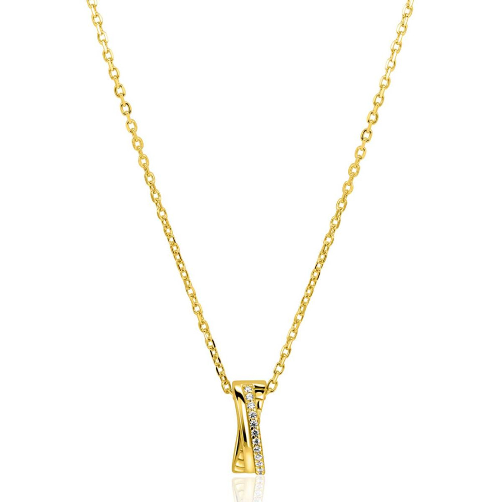 zinzi-zic2801-ketting-kruis-hanger-zirkonia-glanzend-lengte-42-45-cm