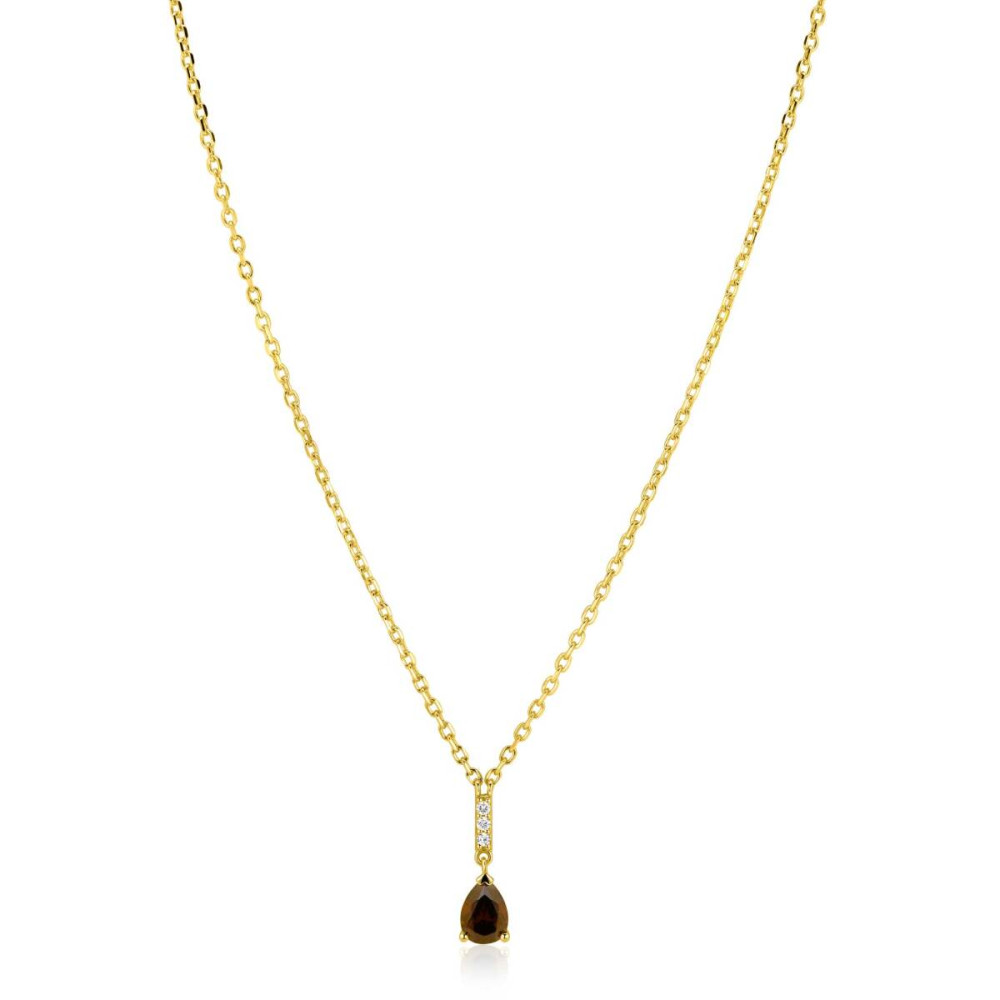 zinzi-zic2804-ketting-met-hanger-goudkleurig-zirkonia-druppel-5-3-mm-lengte-42-cm