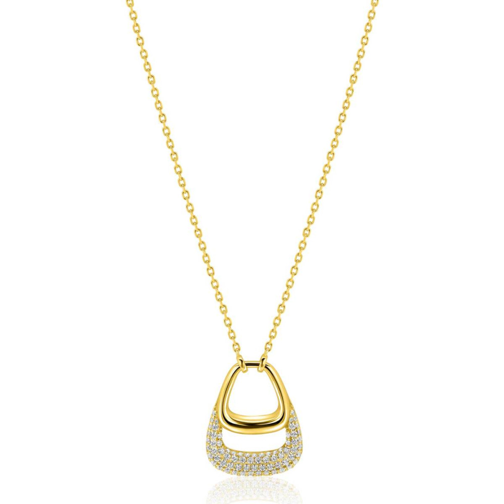 zinzi-zic2806y-goudkleurige-ketting-met-dubbellaagse-hanger-zirkonia-20-mm-lengte-42-45-cm