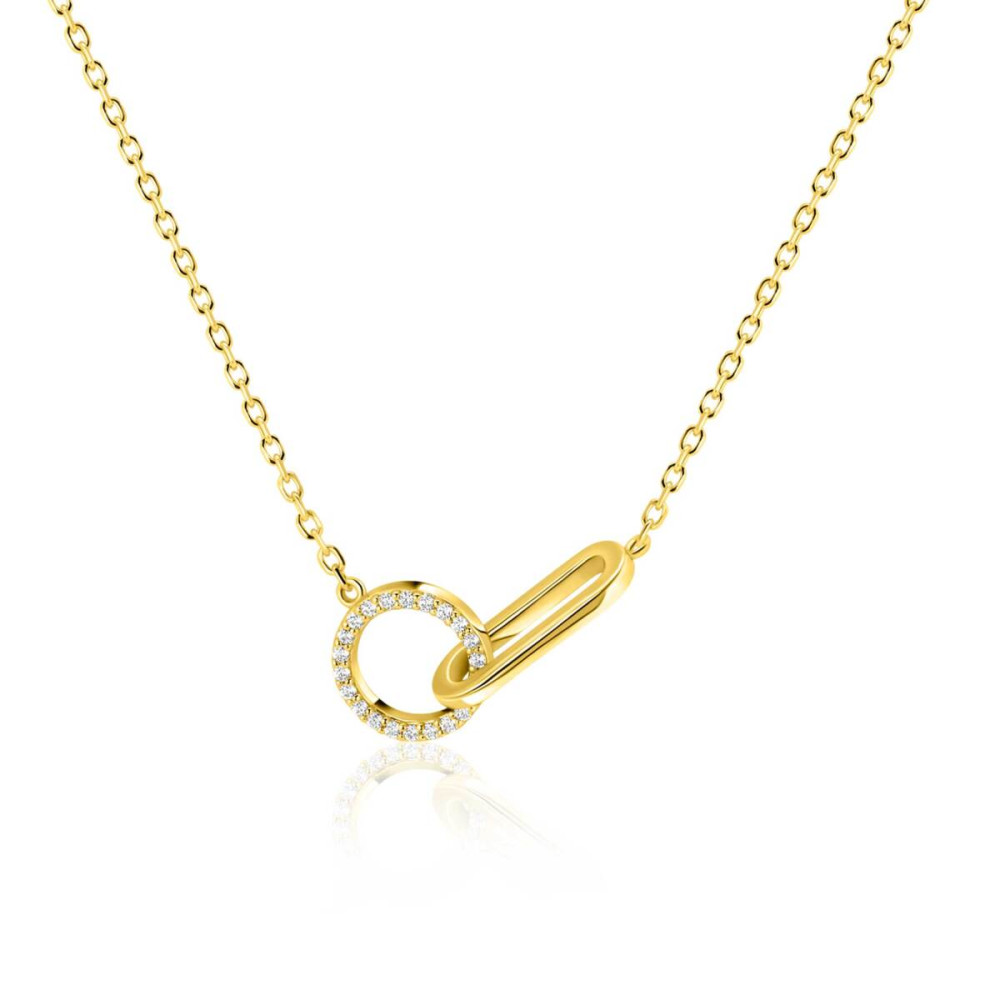 zinzi-zic2809-ketting-cirkel-goudkleurig-zirkonia-11-mm-lengte-40-45-cm