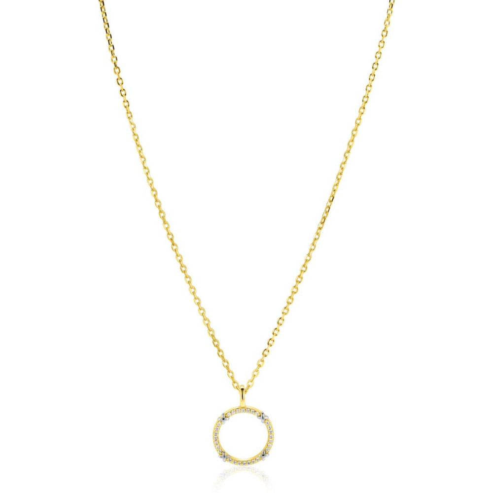 zinzi-zic2814-ketting-met-hanger-goudkleurig-zirkonia-rond-15-mm-breedte-lengte-40-45-cm