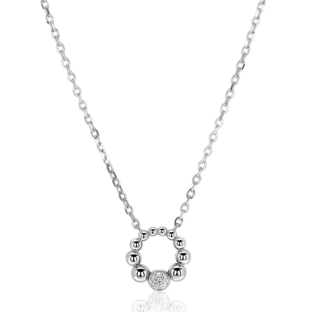 zinzi-zic2817-ketting-met-hanger-zilver-zirkonia-cirkel-12-mm-breedte-lengte-42-45-cm