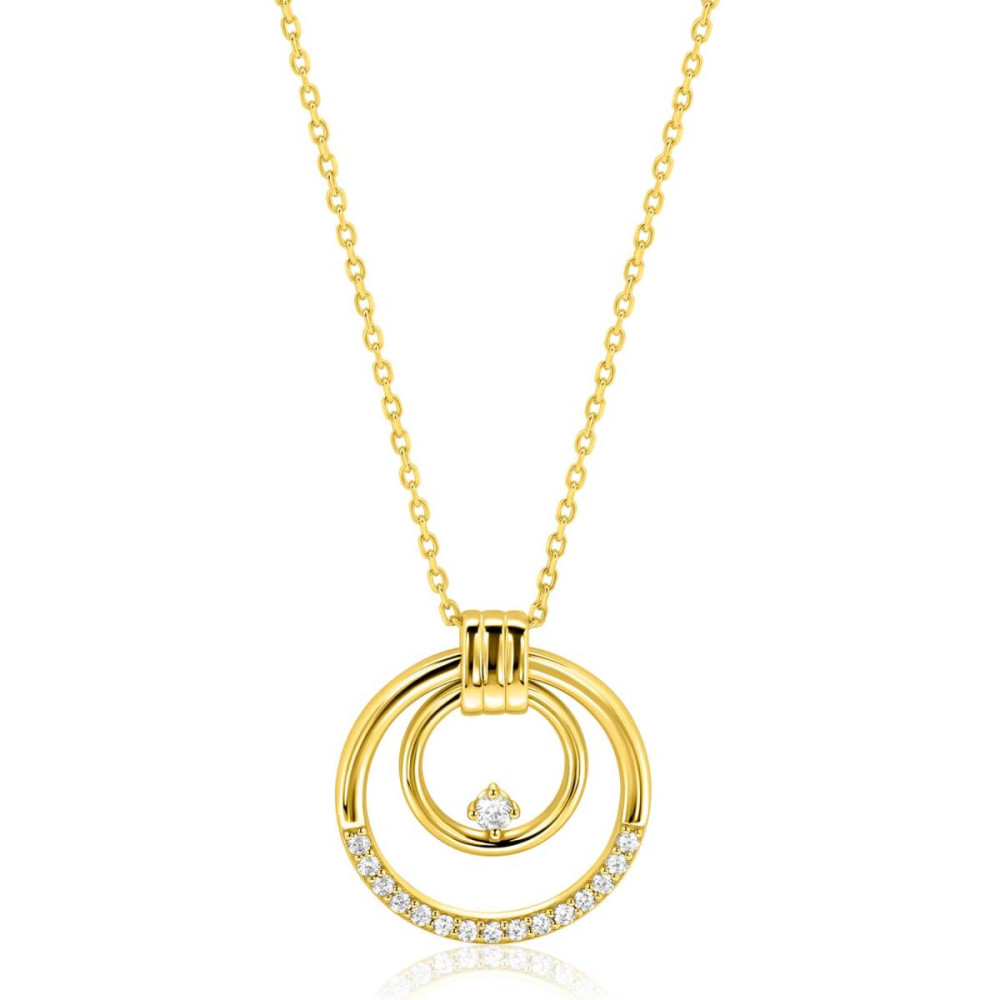 zinzi-zic2819-ketting-met-hanger-goudkleurig-zirkonia-rond-24-mm-lengte-42-45-cm