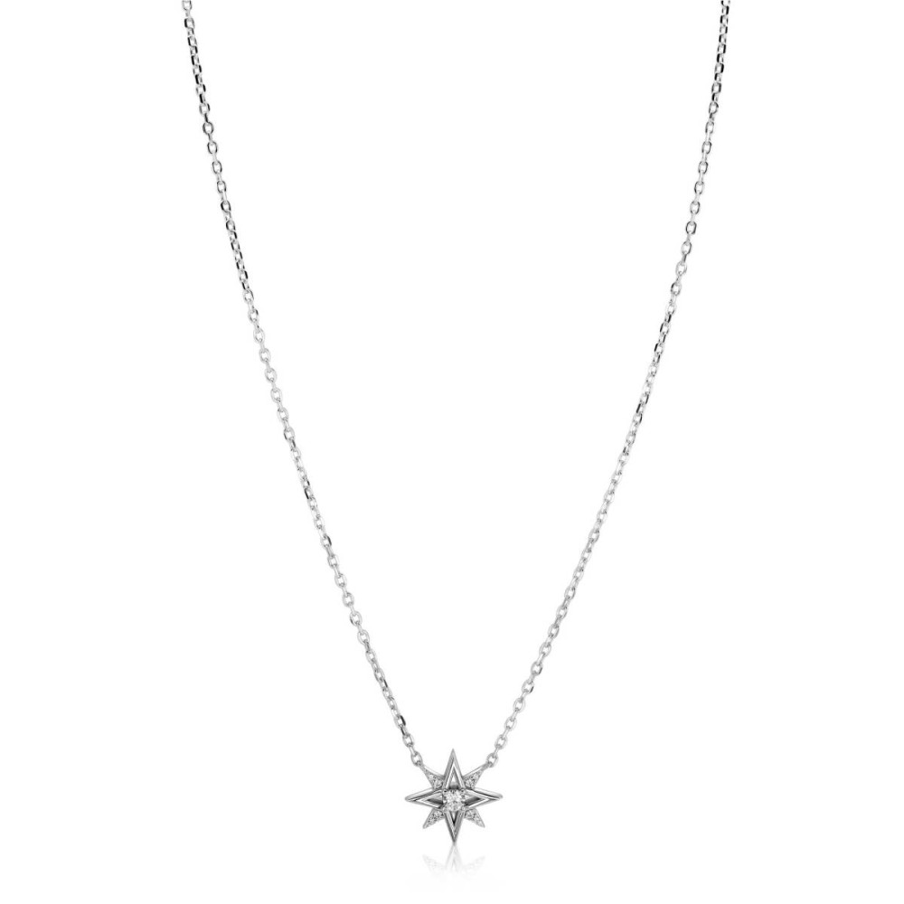 zinzi-zic2838-zilveren-ketting-kompas-ster-zirkonia-14-mm-breedte-lengte-42-45-cm
