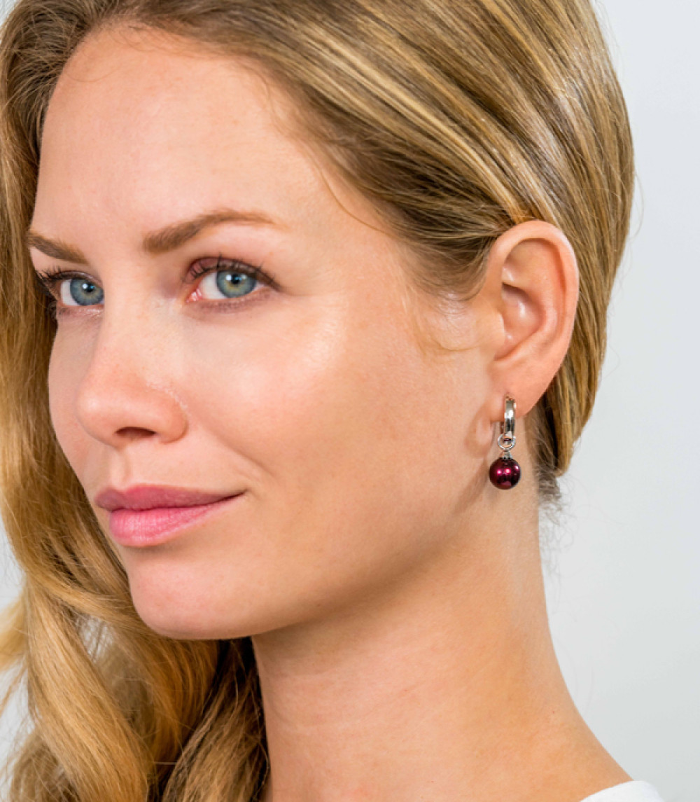 zinzi-zich266dr-oorbedels-925-zilver-donkerrode-parel-glanzend-10-mm-breed-geen-oorringen