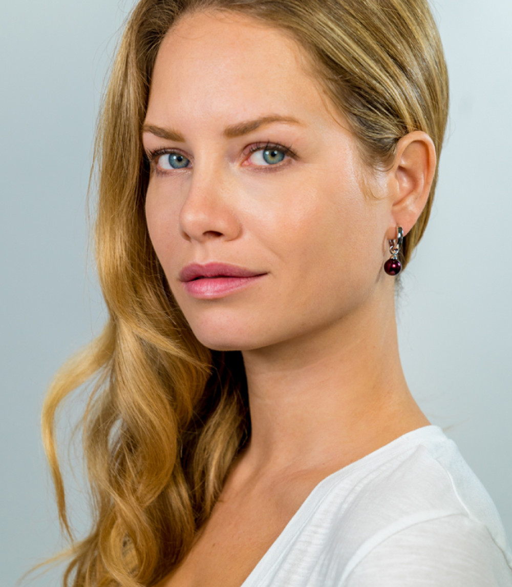 zinzi-zich266dr-oorbedels-925-zilver-donkerrode-parel-glanzend-10-mm-breed-geen-oorringen