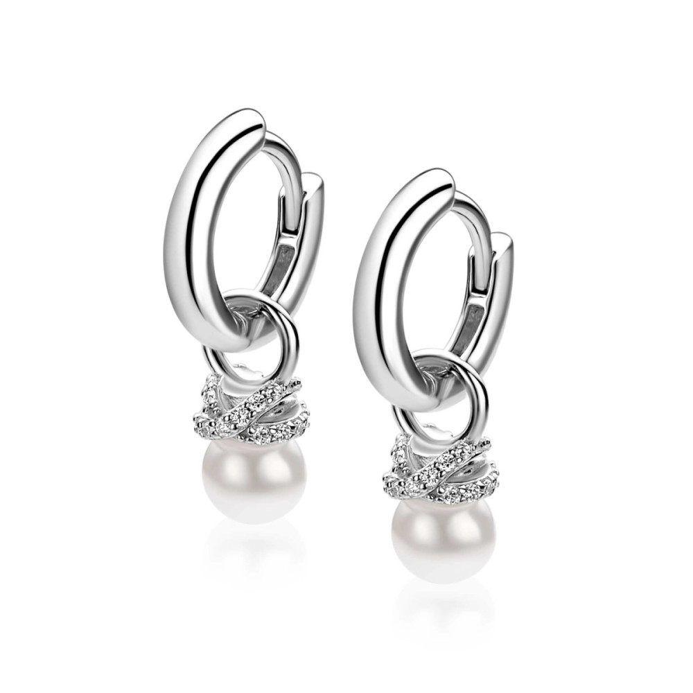 zinzi-zich2863-oorbedels-zilver-witte-parel-strik-zirkonia-5-mm-breed-x-12-mm-hoog