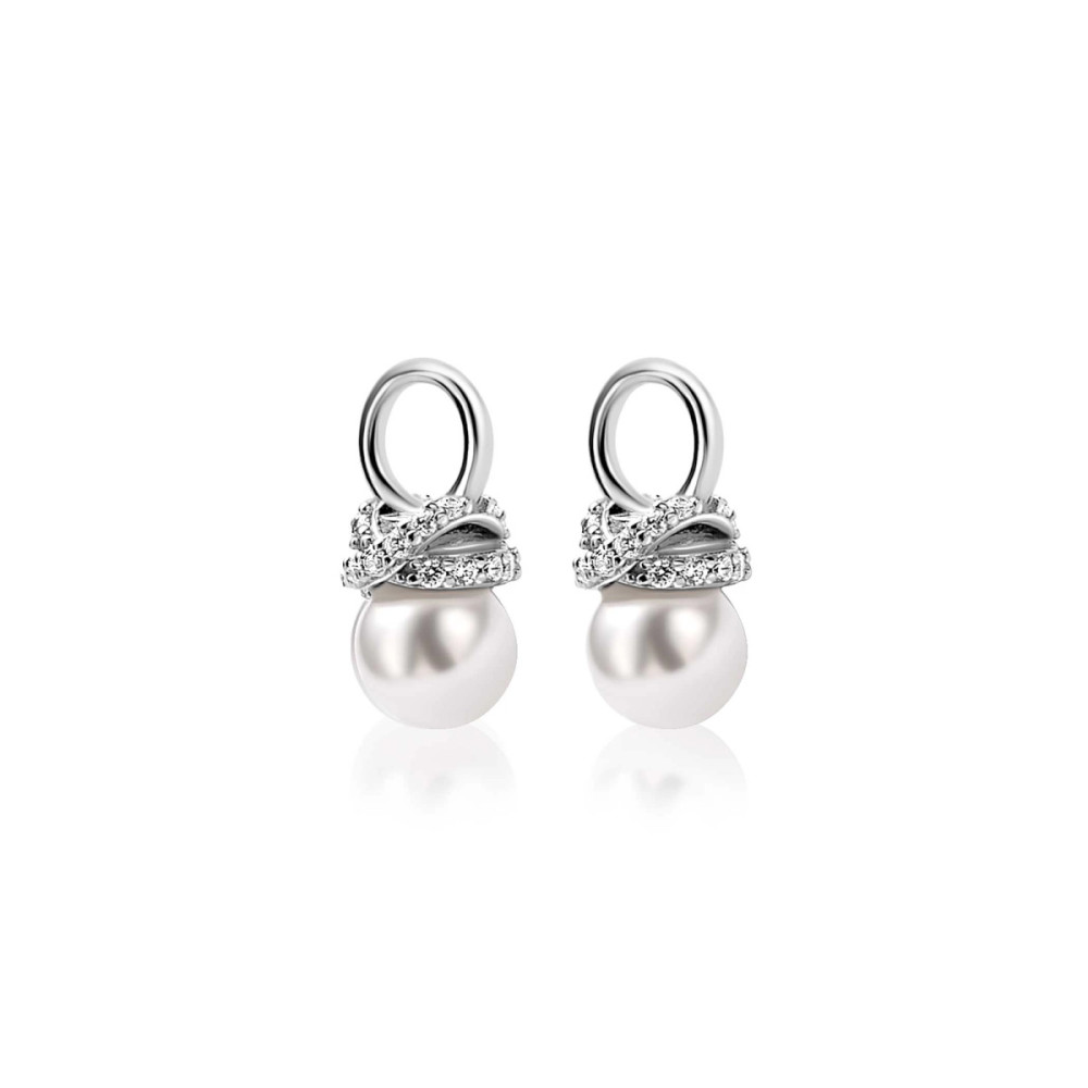 zinzi-zich2863-oorbedels-zilver-witte-parel-strik-zirkonia-5-mm-breed-x-12-mm-hoog