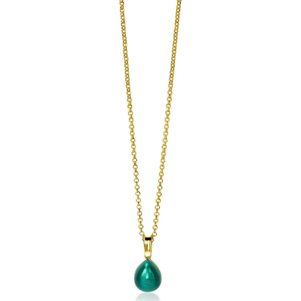 zinzi-zih1934gg-groene-druppel-hanger-gold-plated-9-mm-breed-x-19-mm-hoog