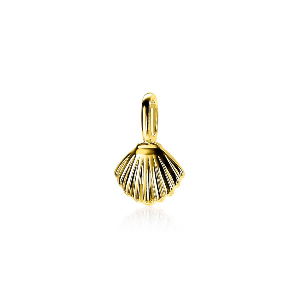 zinzi-zih2062g-schelp-hanger-gold-plated-glanzend-8-9-mm-breed-x-13-5-mm-hoog