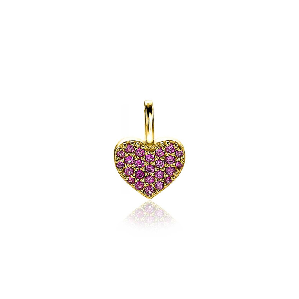 zinzi-zih2139r-hartjes-hanger-gold-plated-roze-zirkonia-glanzend-9-3-mm-breed-x-13-mm-hoog