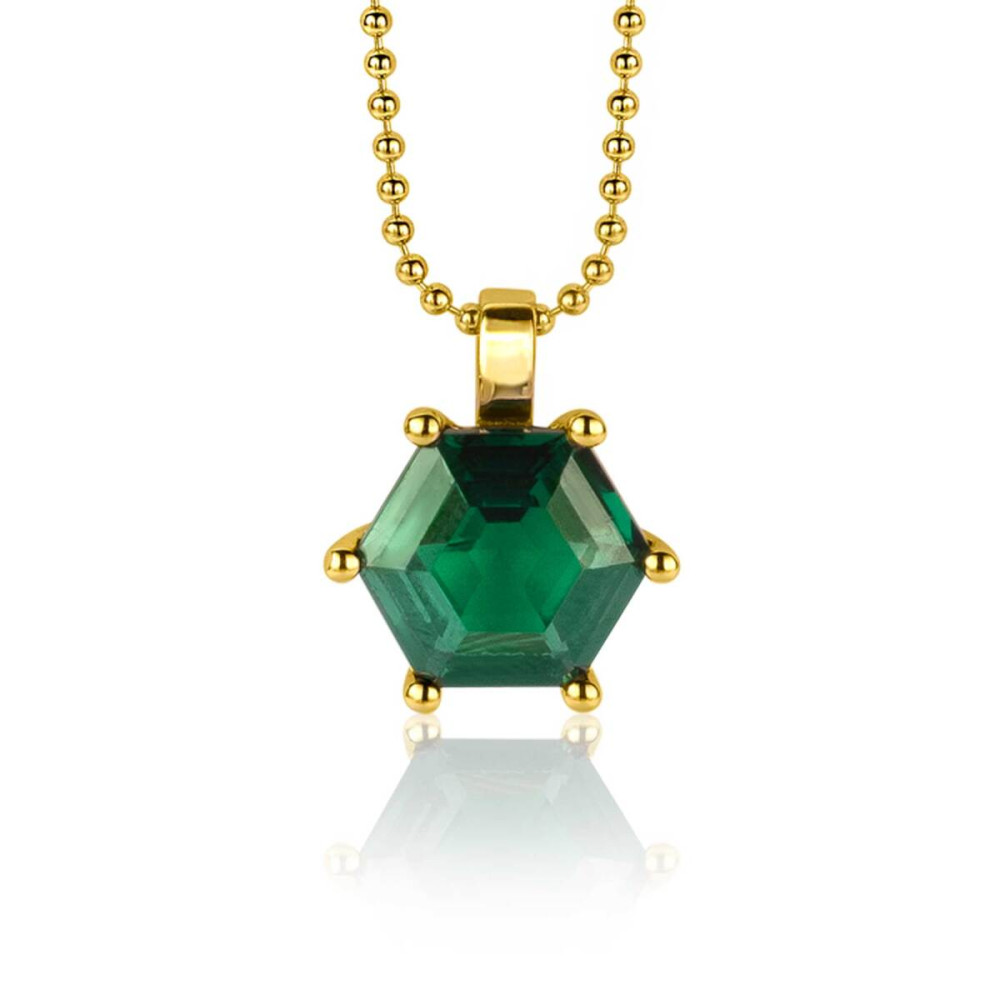 zinzi-zih2259g-gold-plated-hanger-met-groene-zirkonia-13-mm-breed-x-15-mm-hoog