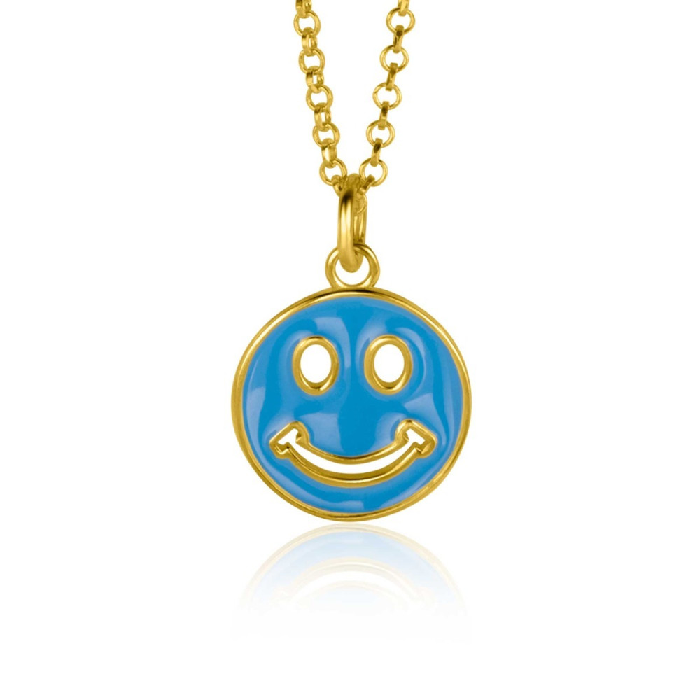 zinzi-zih2312b-smiley-hanger-goudkleurig-glanzend-emaille-blauw-element-22-mm-hoogte