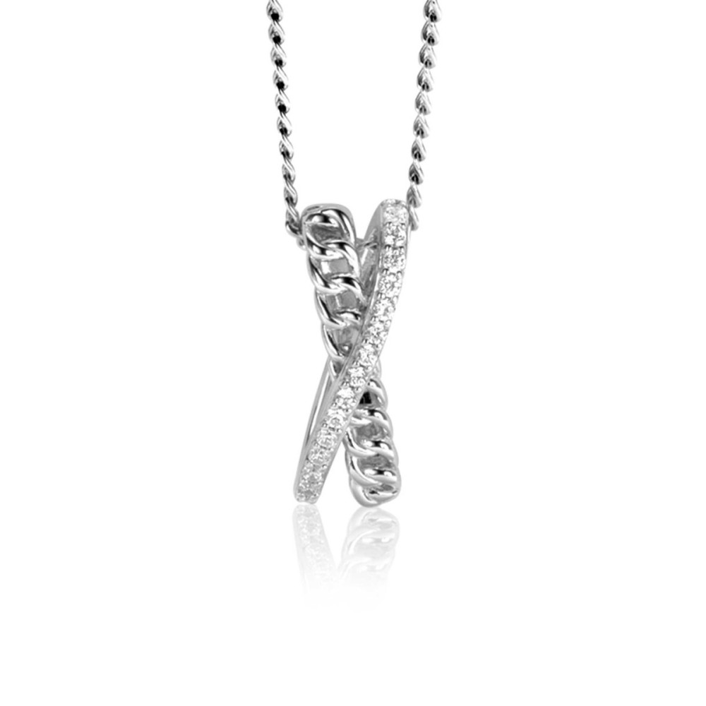 zinzi-zih2326-cross-over-hanger-zilveren-gourmet-schakels-en-zirkonia-s-6-8-mm-breed-x-20-mm-hoog