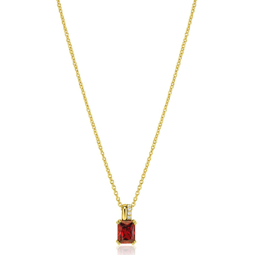 zinzi-zih2392r-hanger-gold-plated-rechthoek-granaat-zirkonia-dames-6-mm-breed-x-14-mm-hoog