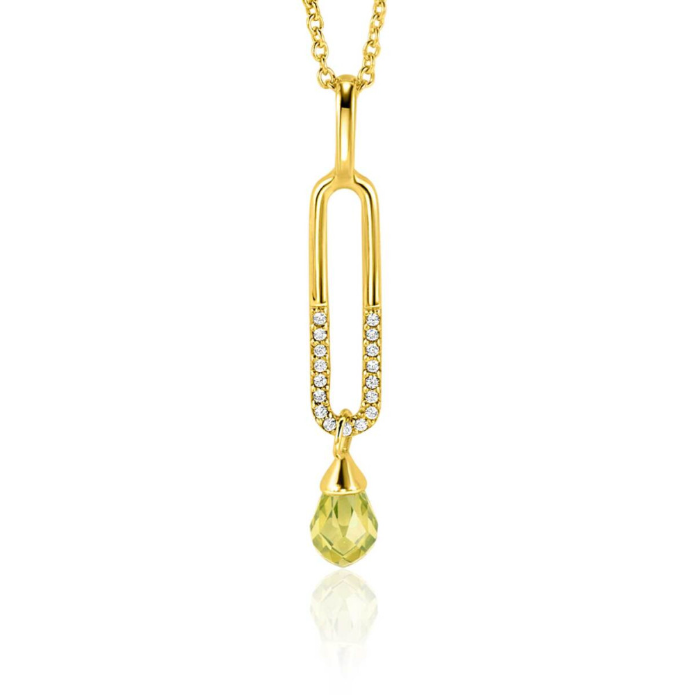 zinzi-zih2430-hanger-met-steen-gold-plated-peridoot-zirkonia-5-4-mm-breed-x-37-mm-hoog