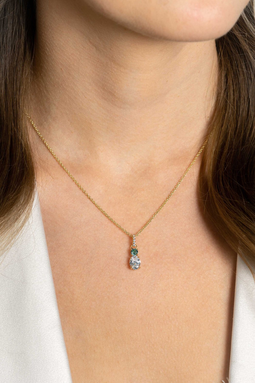zinzi-zih2438-hanger-gold-plated-ovaal-blauw-zirkonia-glanzend-6-mm-breed-x-19-mm-hoog