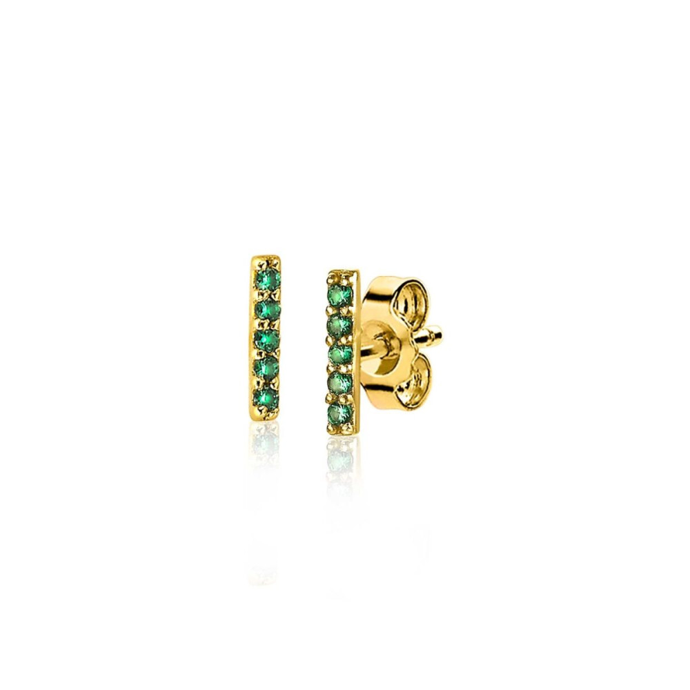 zinzi-zio1689gg-oorbellen-gold-plated-groene-stenen-1-5-mm-breed-x-8-mm-hoogte